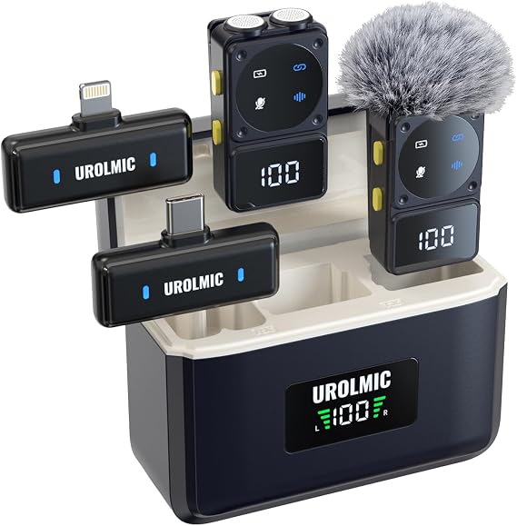 Wireless Microphone for iPhone Android with Noise Reduction