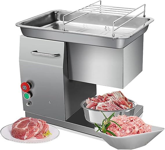 Fresh Meat Cutter Cutting Machine - for Supermarket, 250kg/H (Piece,Silk, Lump), Slicer - Hardened Special Blade, for Restaurant Hotel Cateen Kitchen