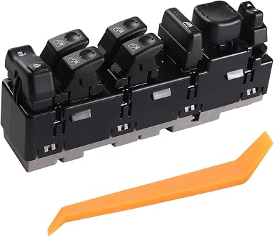 Power Window Switch Driver Side 15883320 Compatible with GMC Yukon XL 1500 2500 Escalade ESV EXT 2003 2004 2005 2006, for Chevy Avalanche 1500 Silverado 2500 3500, for GMC Sierra 1500