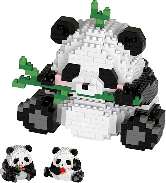 Panda Mini Building Blocks Set, Cute Animals Building Set, Suitable for Children 9+