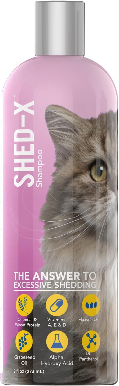 Shed-X Shed Control Shampoo for Cats, 8 oz, Vitamins & Antioxidants