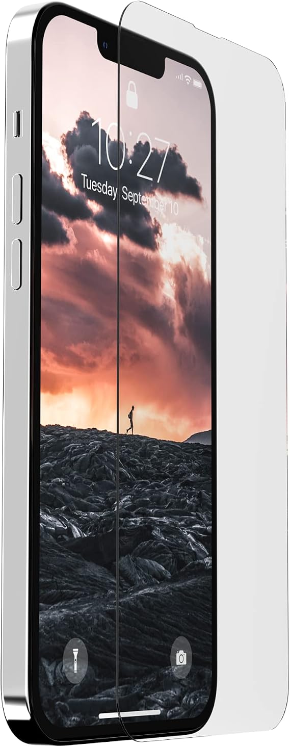URBAN ARMOR GEAR UAG Designed for iPhone 13 Pro Max 6.7" Screen Protector Glass Shield Plus Premium Double Strengthened Tempered Glass Ultra-Clear HD Antimicrobial Anti-Fingerprint 0.2mm Thin, Clear