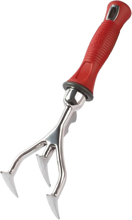Garden Weasel Tiller Till & Cultivate with Ease! Features Dependable Aluminiron Construction, Non-Slip Comfort Grip, Two-Sided Prongs