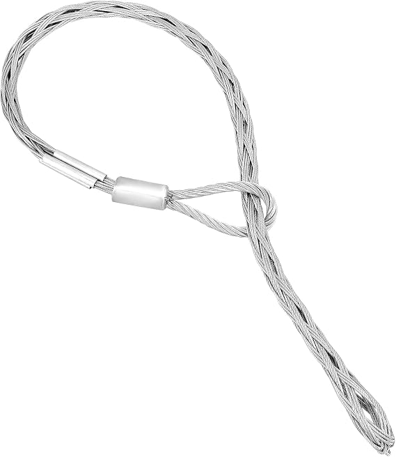 QWORK Cable Pulling Socks Grip, 3306 Lbs Breaking Strength, 3.3 Ft Cable Puller Socks Wire Mesh Puller Socks Grip, for 1-2" Cable