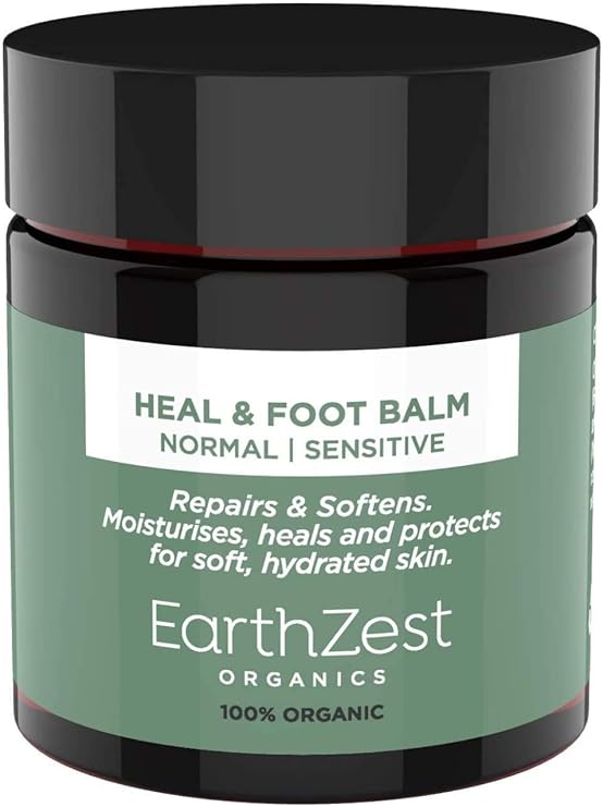Foot Cream Day & Overnight Treatment by EarthZest Organics. Award-winning 100% Organic Natural Heal & Foot Balm for Cracked Heels, Dry Skin, Fungal Nail, Athletes Foot & Diabetics. Certified Vegan.