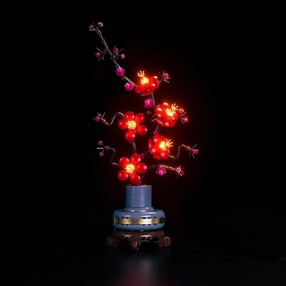 BrickBling LED Light for Lego Plum Blossom, Creative Lighting Compatible with Lego 10369 (No Model) (Standard Version Light)