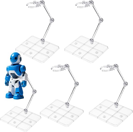 CIATBYYJ 4Pcs Action Figure Stand Assembly Action Figure Display Holder Base Universal Humanoid Model Support Display Stand