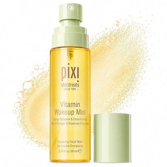 Pixi Vitamin-C Wakeup Mist | Helps Cool, Refresh, and Wake Up Skin | Adds Hydration | Boosting Treatment Toner | 2.7 fl oz / 80ml