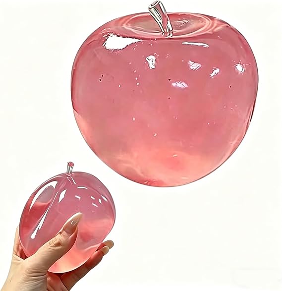 Cute Squeeze Ball, Transparent Realistic Color Fruit Toy, Soft Stress Relief Squishies for Adults, Portable Fidget Toy for Party Favors, Classroom Prizes, Desk Decor