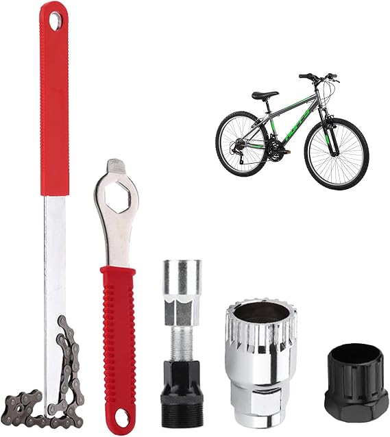 Crank Puller Bicycle Cassette Wrench Bicycle Crank Puller Chain Whip Bicycle Cassette Puller - Bottom Bracket Wrench Bottom Bracket Tool Bicycle Tool for Crank