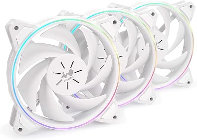 IN WIN Sirius Pure 120mm White Addressable RGB Fan ASP120 for Desktop Computers