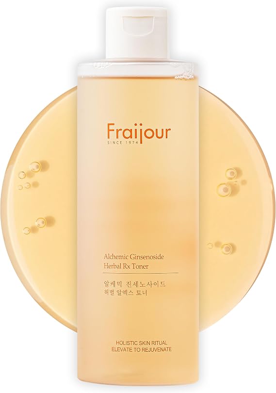 Fraijour Alchemic Ginsenoside Herbal Rx Toner Hydrating Facial Toner with Ginsenoside, Ectoin & 11 Fermented Extracts, Boosts Moisture & Skin Barrier, Preps & Revives Dull Skin, 8.45 fl. oz.