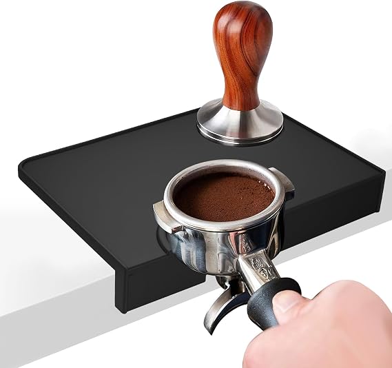 Silicone Espresso Tamping Mat, Non-Slip, Black