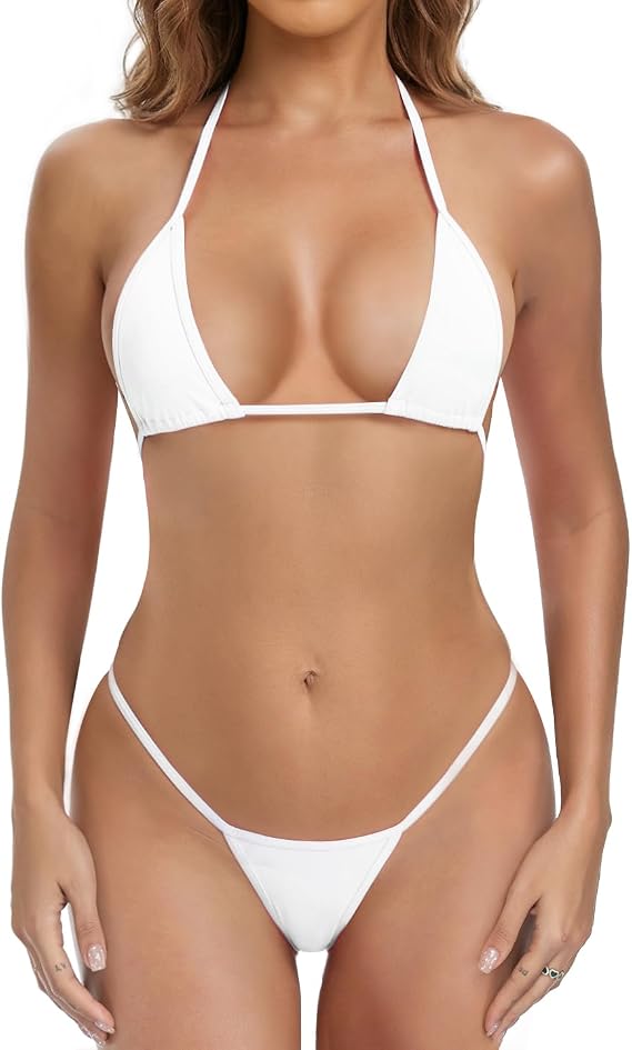 SHERRYLO Micro Bikini Extreme Sexy G String Swimsuit Thong Bikinis Sets for Women Womens Mini Microkini Tiny Bathing Suit