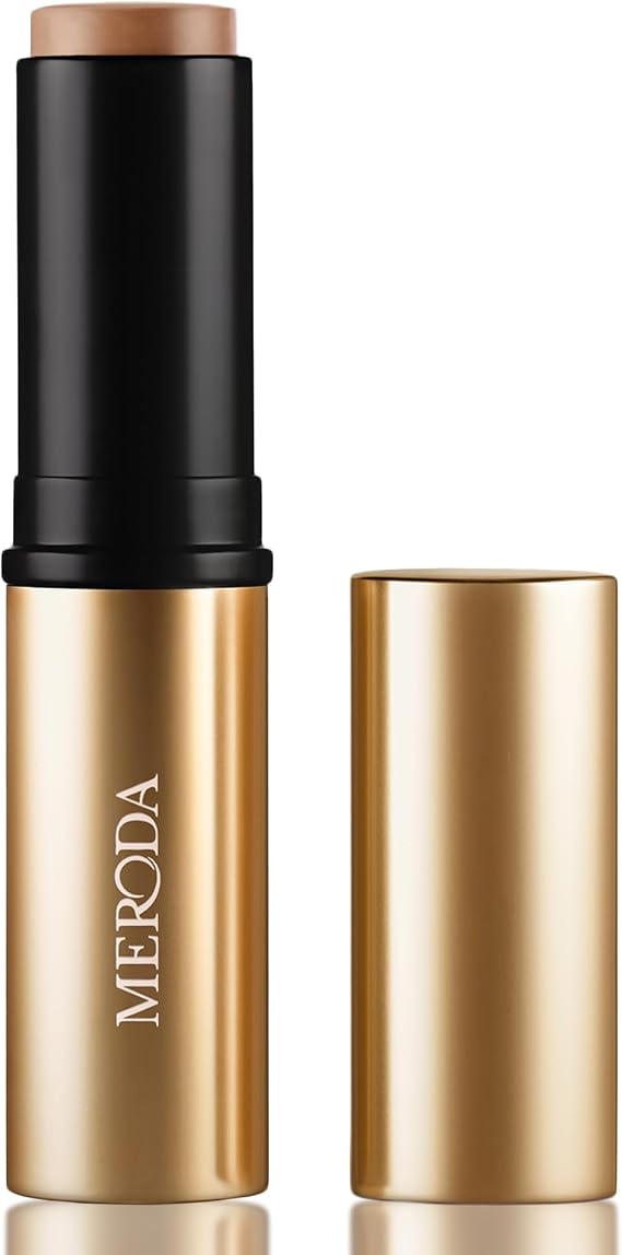 MERODA® Soft Tan Bronzer Stick [CREAMY TEXTURE] - Bronzerstick Streak Free & Easy to Blend - Makeup Bronzingstick with 24-hour Hold & Face Moisture - For a Natural Glow & Maximal Tanning Effect