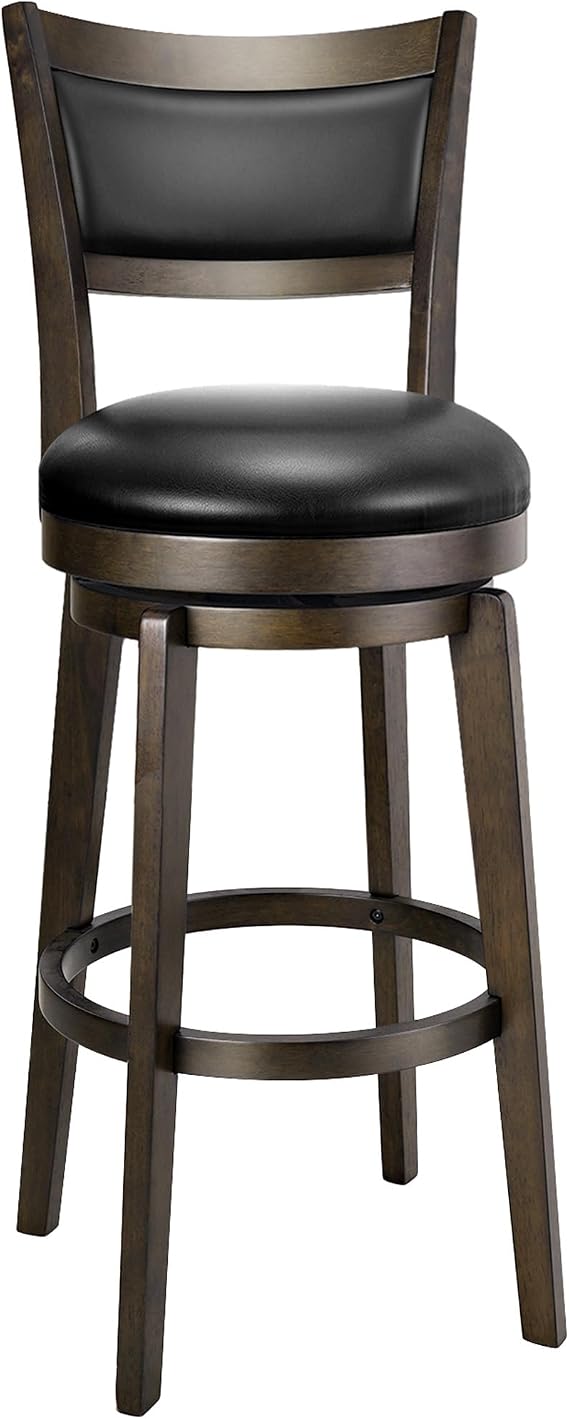 PrimeZone Swivel Bar Stools Set of 1, 30 Inch Bar Height Barstools