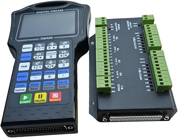 CNC Controller, DM500 CNC Handheld Offline Controller 3Axis 500Khz CNC Pendant Motion Controller for CNC Milling Machine