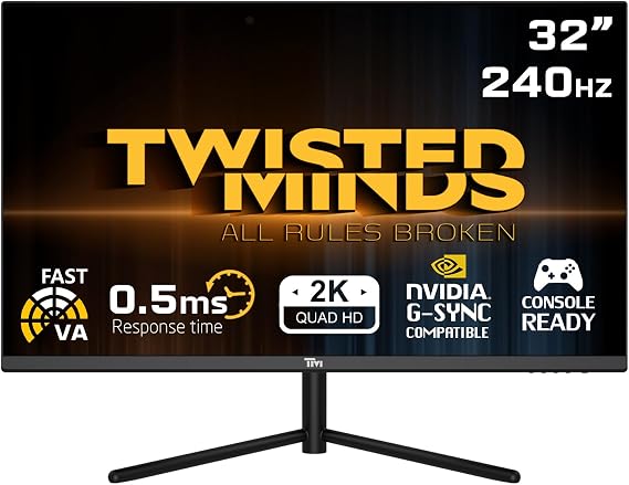 Twisted Minds 32" Tm32qhd240va Qhd 2k 240hz 0,5ms Hdmi Dp Hdr10 Gaming MonİtÖr