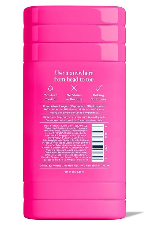 Athena Club All Over Solid Deodorant 3 oz Variety Pack (1 Sea Splash + 1 Super Pink) 2 Pack