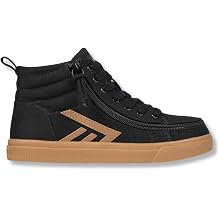 SpecialKids.Company Billy Adaptive Footwear for Men, CS High Top, Canvas, AFO Friendly FlipTop Wraparound Zipper & Laces