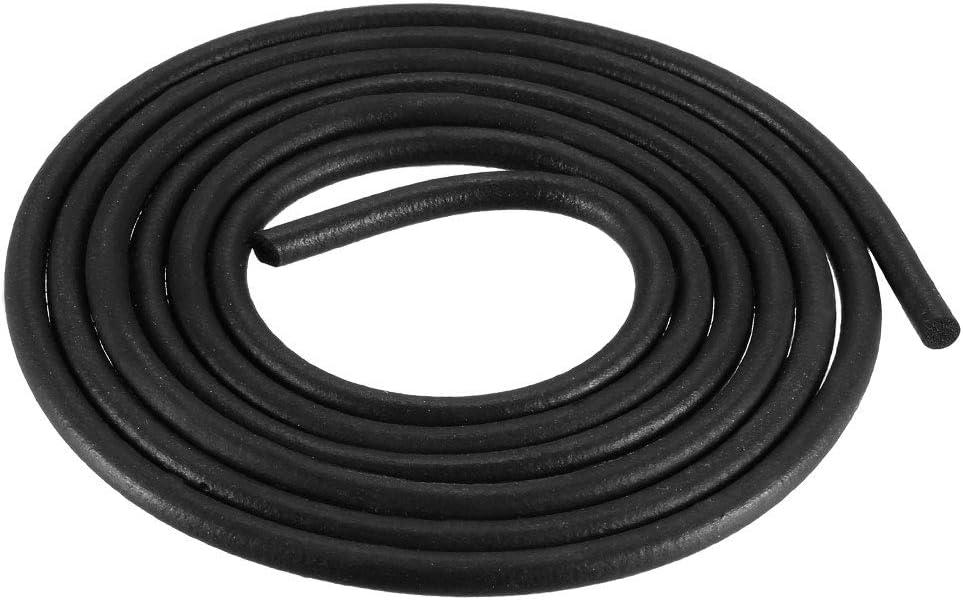 uxcell Foam Rubber Seal Weather Strip 3mm Diameter 1 Meter Long Black