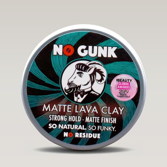 Matte Lava Clay - 100% Natural Hair Styling Clay For Men - Strong Hold - Natural & Organic Ingredients (Original, 50g)