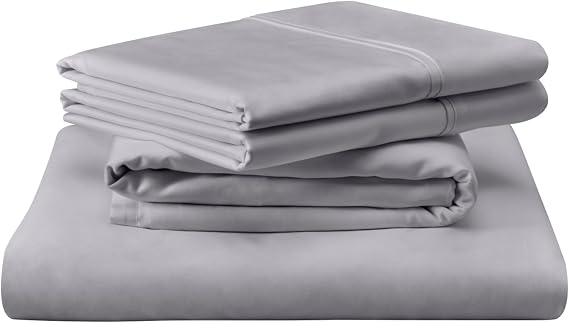 TEMPUR Luxe Egyptian Cotton Sheet Set Cool Gray - Split Cal King
