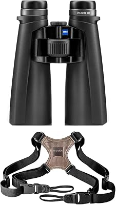 Zeiss 10x54 Victory HT Abbe-Koenig Binoculars for Adults with Large View - Waterproof for Bird Watching Hunting Travel Bundle with Comfort Carrying Strap 2 Items