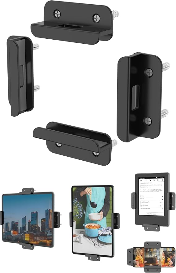 Universal Tablet Wall Mount, Anti-Theft, (Black)