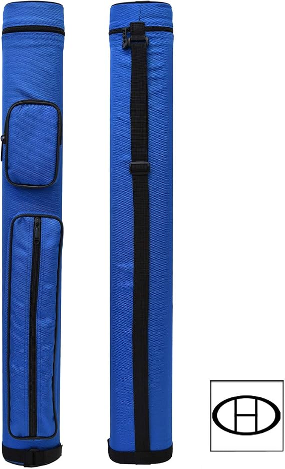 2x2 Hard Oval Pool Cue Billiard Stick Carrying Case (Several Colors Available)