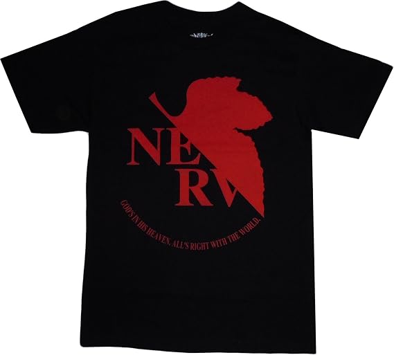 Neon Genesis Evangelion: NERV Logo Black T Shirt, Adult