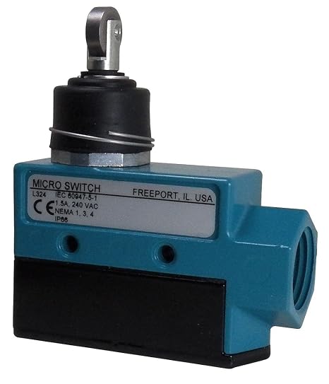 Microswitch Bze6-2rn81 600 Vac Max Contact Voltage, Rohs Compliant, Cross Roller Plunger, Limit Switch, 24 Oz Max Operating Force, Cross Roller Plunger Actuated, Single Pole Double Throw, 15 Amp Max C