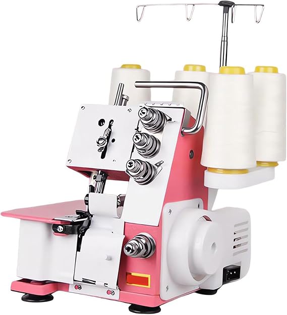 Heavy-Duty Overlock Sewing Machine,Electric Four Thread Lockstitch Serger with 2-3-4 Stitch Capability, Trim Trap, Snap-on Presser Feet,for Beginners and Professionals