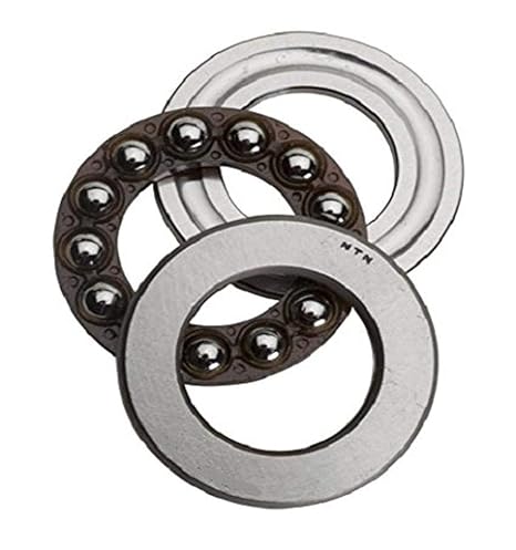 NTN Bearing 51106 Thrust Ball Bearing, Extra Light Series, Single Direction, Flat Seat, Steel Cage, 30 mm Bore ID, 47 mm OD, 11 mm Width, Open