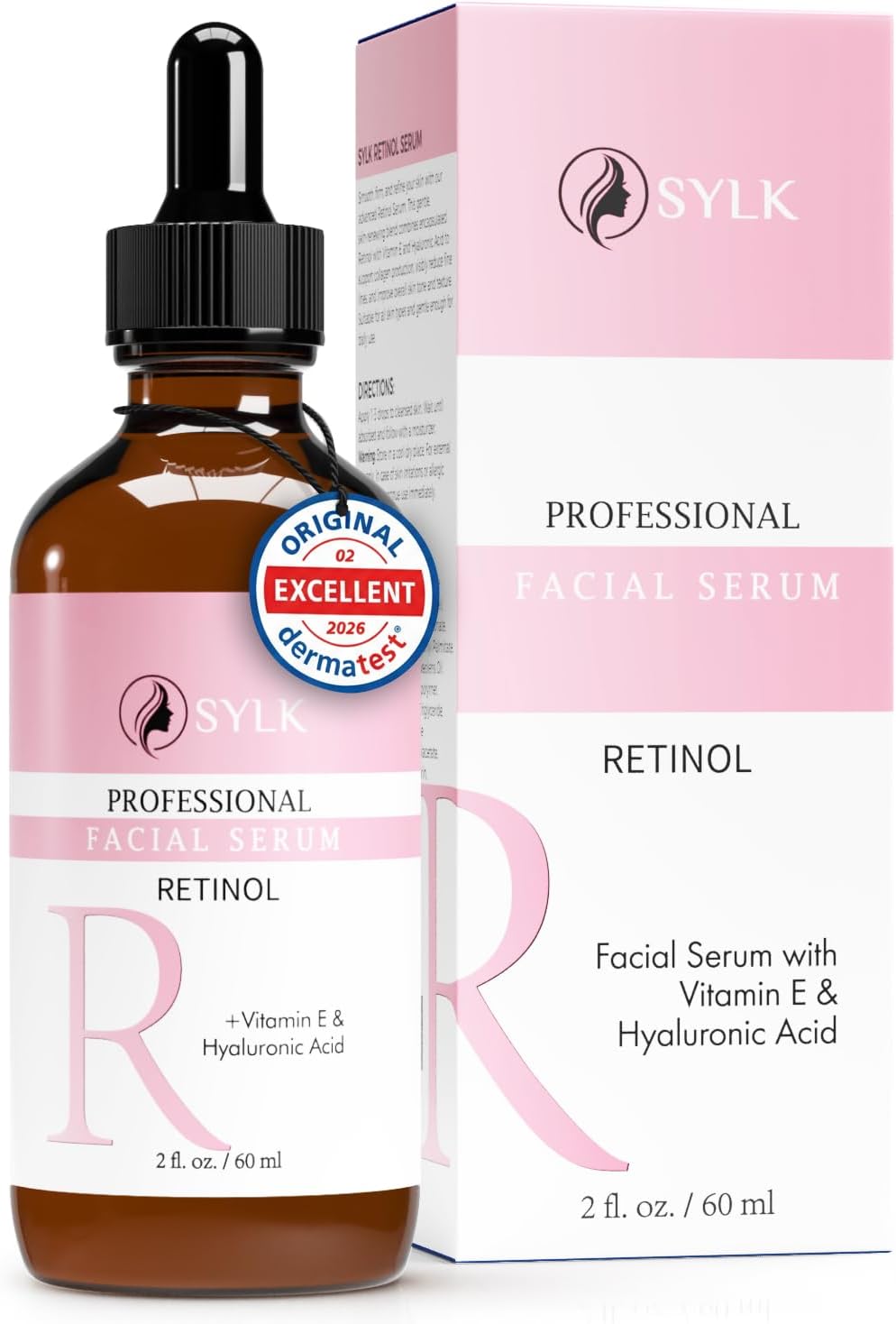 Retinol Serum for Face with Hyaluronic Acid and Vitamin E | Microneedling Serum for Derma Roller | Anti Aging Skin Care Serum Vitamin A | Anti Wrinkle and Acne Scar Treatment | 60 ml