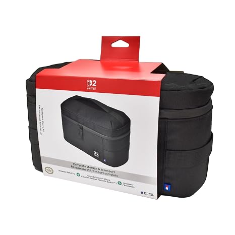 HORI Compact Carry All (Black) Travel Bag for Nintendo Switch 2 - Officially Licensed by Nintendo