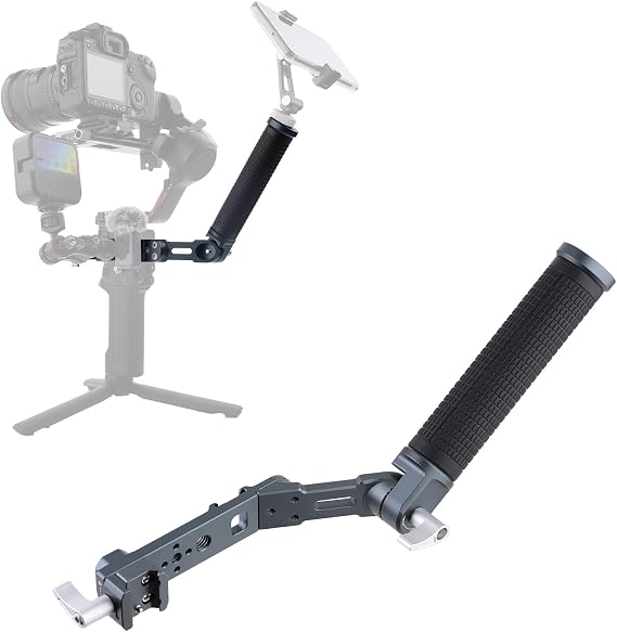 LEFTFOTO Ergonomic 360 Adjust Silicone Sling Handgrip+Handle Ext L Bracke Compatible with DJI RS5 RS4 PRO/ RS4 mini RS2/RSC2/RS3 / RS3 PRO/ RS3 mini/Gimbal Stabilizer with NATO Clam 8kg Load