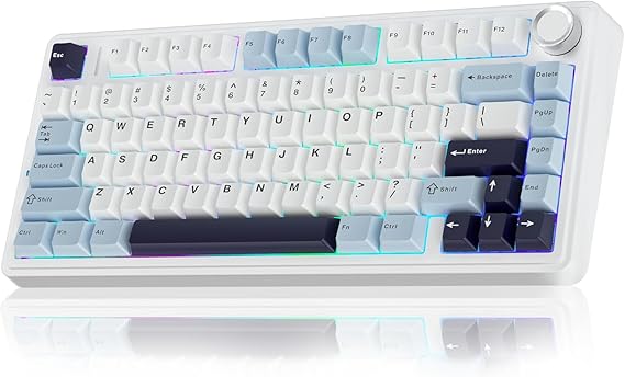 Epomaker F75 Siyah Leobog Ice Vein Switch Rgb Kablosuz Hotswap Mekanik Gaming Klavye