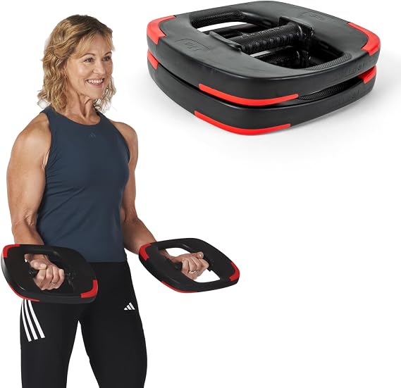 Les MillsTM Dual Purpose Ergonomic Exercise Weight Plates for Total Body Workouts