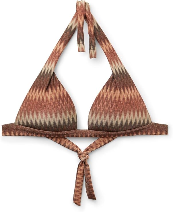 CALZEDONIA Golden Chevron Padded Triangle Swimsuit Top