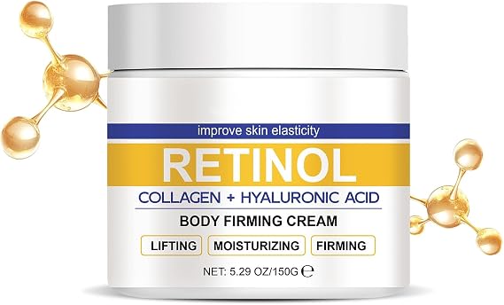 Retinol Hydrating & Firming Body Lotion, Face Moisturizer & Body Cream For Women & Men, Intense Lifting, Toning & Smoothing, Improves Skin Elasticity, Reduces Fine Lines & Wrinkles 5.29 oz