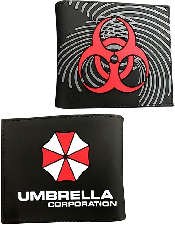 I0I&I0I Anime Wallet, Resident Evil Protection Umbrella Short Section Male and Female Students Anime Peripheral Wallet Wallet Card Holder (D)