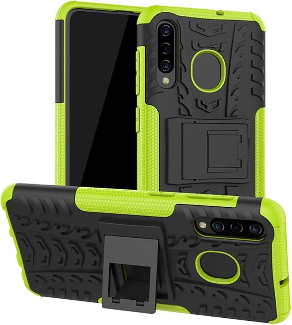 for Samsung Galaxy A20 Case, Samsung Galaxy A50 Case, Shockproof Slim Protective with Kickstand Hard Phone Cover for Samsung Galaxy A50/A30/A20 (Green)
