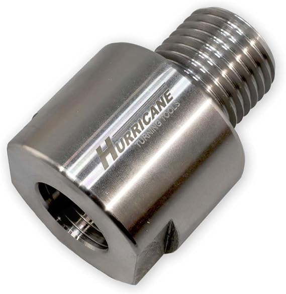 Hurricane Turning Tools, Headstock Spindle Adapter For Wood Lathe, Converts 1" x 8 TPI Spindle to 1 1/4" x 8 TPI