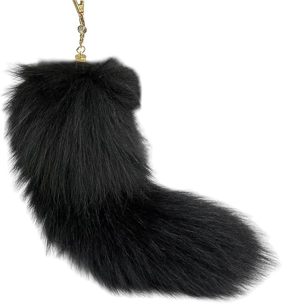Huge Faux Fox Tail Fluffy Faux Fur Fox Tail Keychain Therian Tail Handbag Tassel Ring Key Chain Bags Charm Keys Holder Keyring Handbag Accessory Gift for Women