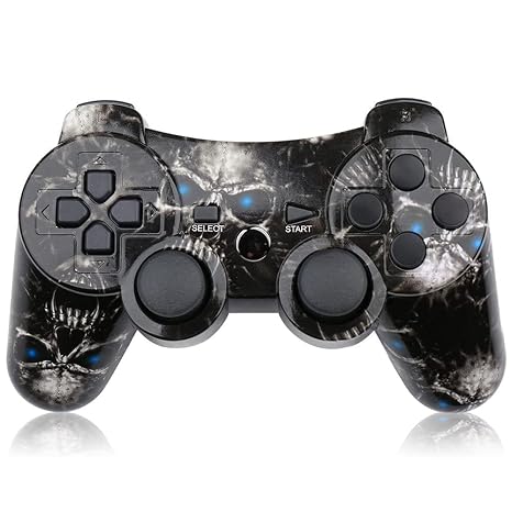 CHENGDAO Controller for PS3, Wireless Controller for Sony PlayStation 3, Remote Control with Double Vibration, Rechargeable Battery, 6-Axis Motion Control & USB Charging Cable