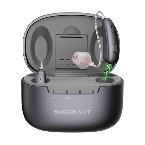 OTC Hearing Aids Rechargeable Digital Hearing Devices Advanced 16-Channel BTE for Superior Sound Quality,Professional 4 Programs