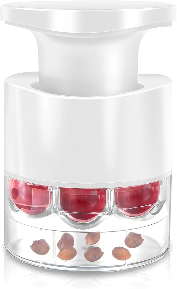 Cherry Pitter, 2025 New Quickly Multiple Cherries Seed Remover Cherry Pitter Multiple, Upgrade Multi-Function Cherry Pitters Core Remover 7-Hole Cherrys Pitters Tool (1, White)