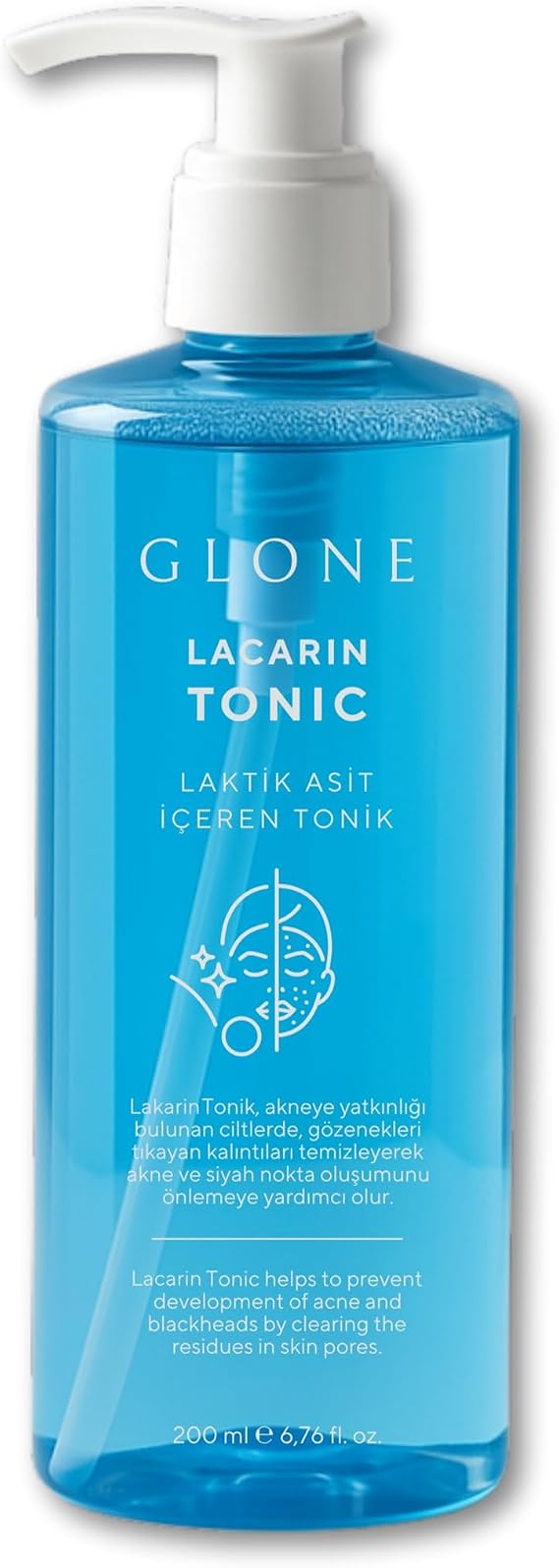 GLONE Lacarin Tonic, 200ml I Acne and Blackhead Anti Pore Firming Revitalizing Tonic