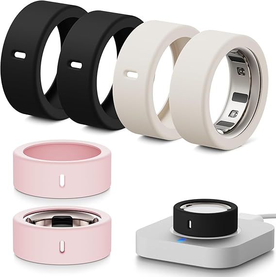 6 Pcs Ring Cover for Oura Ring Gen 4/4 Ceramic/Gen 3/Ultrahuman Ring